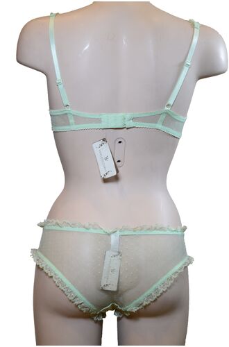 Σετ Σουτιέν Venus Victoria & Slip - Πετρόλ - Δαντέλα - B cup