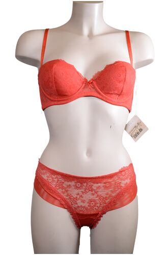Σετ Σουτιέν La Perla & Boxer - Κόκκινο - Δαντέλα - C cup