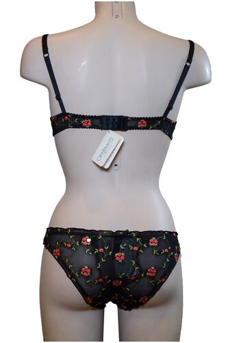 Σετ Σουτιέν Off Limits & Slip - Μαύρο - Σχέδιο - C cup