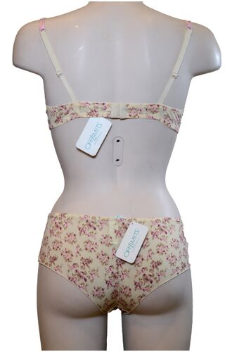 Σετ Σουτιέν Off Limits & Boxer - Μπεζ - Σχέδιο - C cup