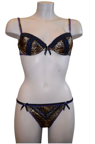 Σετ Σουτιέν Off Limits & String - Animal Print - B cup