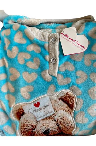 Γυναικεία Πυτζάμα Doremi - Fleece - Σιέλ