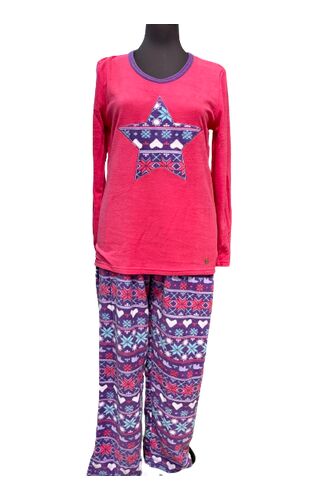Γυναικεία Πυτζάμα Doremi - Fleece - Φουξ - Εμπριμέ