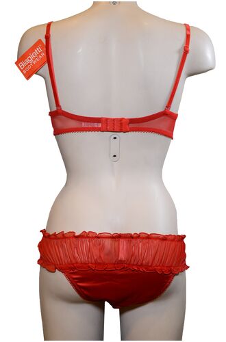 Σετ Σουτιέν Biagiotti & String - Σατέν Κόκκινο - B cup