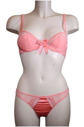 Σετ Σουτιέν Jolidon & Brazil - Κοραλί - B Half cup