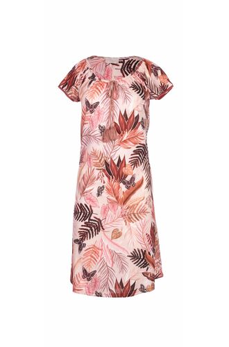 Γυναικείο Νυχτικό Pink Label - Εμπριμέ - Midi - Κοντό μανίκι