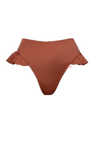 Ψηλόμεσο μαγιό slip Rock Club - Bronze - Mix and Match με βολάν