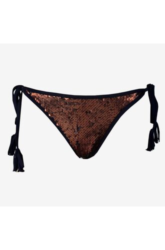 Μαγιό slip Rock Club - Μπικίνι - Δετό - Κανονικό - Μαύρο/Bronze Lurex