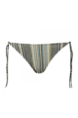 Μαγιό slip Rock Club - Μπικίνι - Δετό - Κανονικό - Μαύρο/Ριγέ Lurex