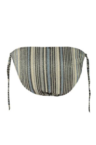 Μαγιό slip Rock Club - Μπικίνι - Δετό - Κανονικό - Μαύρο/Ριγέ Lurex