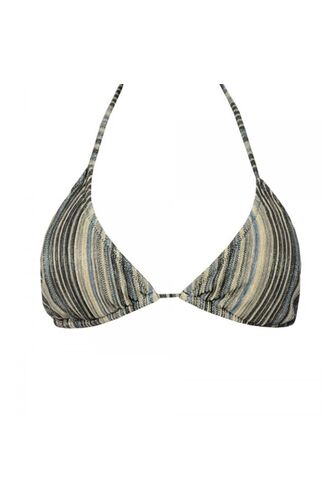 Μαγιό τρίγωνο Rock Club - Black Ριγέ Lurex - τοπ Bikini - Cup B/C