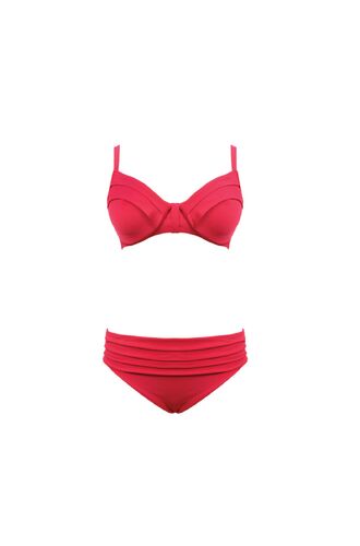 Σετ Γυναικείο μαγιό Bilitis Swimwear - Μαγιό Μπικίνι - Slip - Κοραλί - D cup
