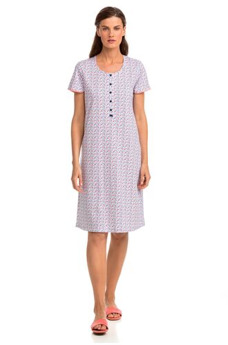 Γυναικείο νυχτικό Vamp - Floral κοντομάνικο - Καλοκαιρινό Midi