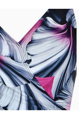 Γυναικείο ολόσωμο μαγιό Naturana - Κρουαζέ μαύρο - Plus size - Cup D E