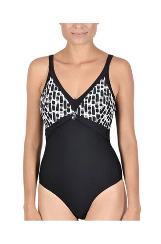 Γυναικείο ολόσωμο μαγιό Naturana - Μαύρο - Plus size