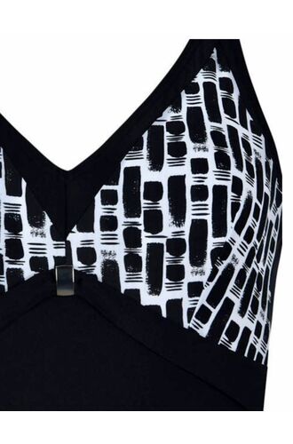 Γυναικείο ολόσωμο μαγιό Naturana - Μαύρο - Plus size