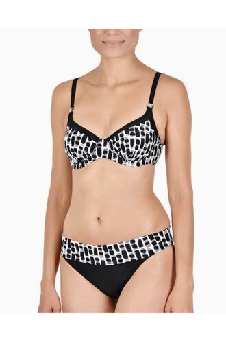 Σετ Γυναικείο μαγιό Naturana - Μπικίνι - Plus size - Μαύρο - Χωρίς Ενίσχυση - E cup