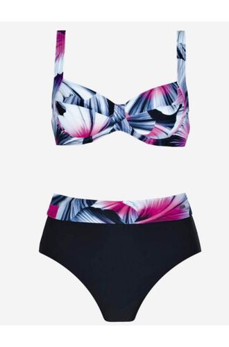 Σετ Γυναικείο μαγιό Naturana - Μπικίνι - Plus size - Εμπριμέ - D cup