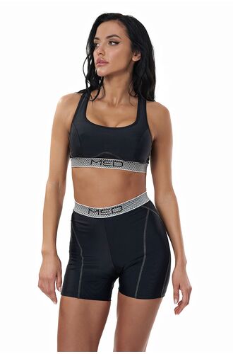 Αθλητικό σουτιέν MED - JOAN CROP TOP - Μαύρο - Logo