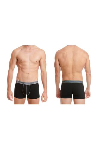 Ανδρικό boxer Walk Basic - Μαύρο βαμβακερό - 2 pack