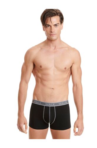 Ανδρικό boxer Walk Basic - Μαύρο βαμβακερό - 2 pack