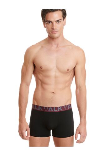 Ανδρικό boxer Walk - Μαύρο βαμβακερό - Ανάγλυφο logo - 2 pack