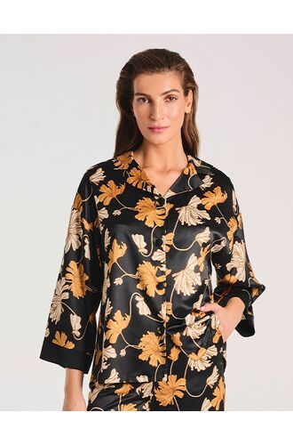 Γυναικεία πυτζάμα Lida - Εμπριμέ - Σεμιζιέ - Σατέν