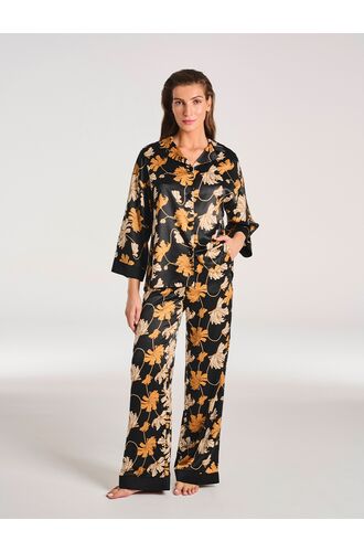 Γυναικεία πυτζάμα Lida - Εμπριμέ - Σεμιζιέ - Σατέν