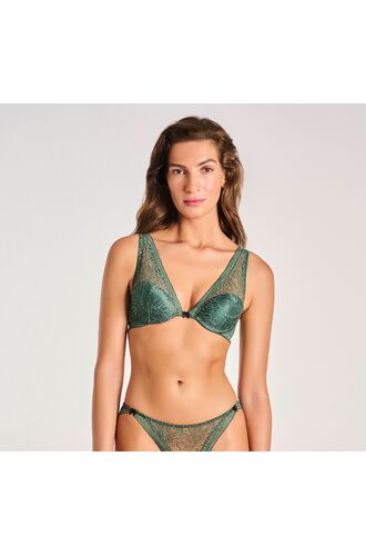 Σουτιέν Lida Triangle - Push up - Δαντέλα Λαδί - Cup B