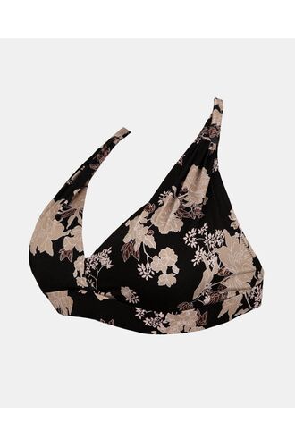 Μαγιό top Τρίγωνο Rock Club - Peony print - Bikini για μεγάλο στήθος - Cup E