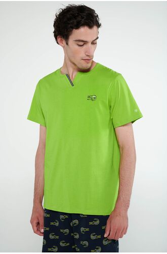 Ανδρική πυτζάμα Vamp - Δίχρωμη - Print κροκόδειλοι - Cotton