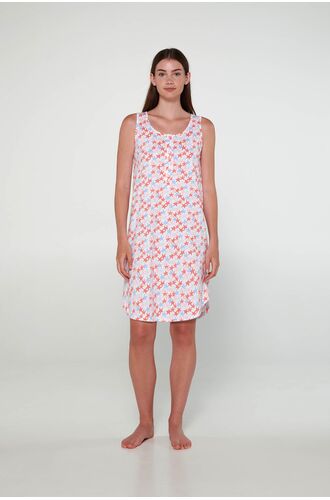 Γυναικείο νυχτικό Vamp - Καλοκαιρινό - Print αστέρια - Mini - Μεγάλα μεγέθη
