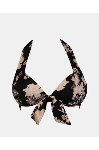 Μαγιό Push Up τρίγωνο Rock Club - Peony print - Bikini Cup B