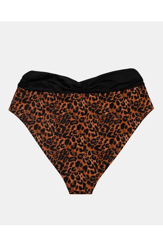 Μαγιό slip Plus Size Rock Club - Ψηλόμεσο - Μπικίνι κρουαζέ - Leo Print