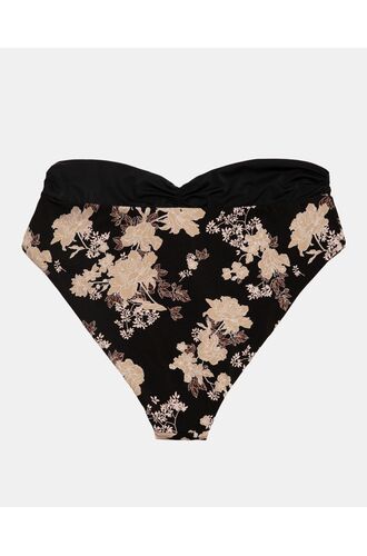 Μαγιό slip Plus Size Rock Club - Ψηλόμεσο - Μπικίνι κρουαζέ - Peony Print