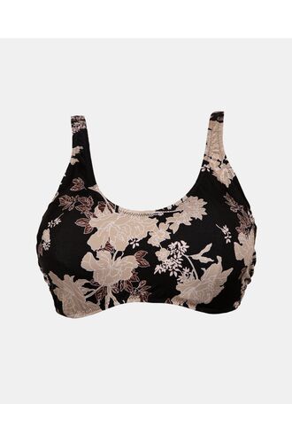 Μαγιό σουτιέν Rock Club - Μεγάλο στήθος - Peony print Bikini - Cup D