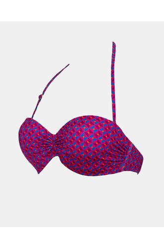 Μαγιό Σουτιέν Strapless Rock Club - Windy Print - Push-up Bikini - Cup B
