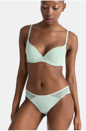 Σουτιέν Push Up Dorina AMORA - Μέντα δαντέλα & Μαύρο- 1+1 ΔΩΡΟ - Cup B C