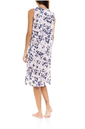 Γυναικείο Νυχτικό Pink Label - Floral Print - Αμάνικο - Plus size - Modal