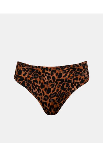 Μαγιό slip Rock Club - Leo print - Μπικίνι με σούρες μπροστά