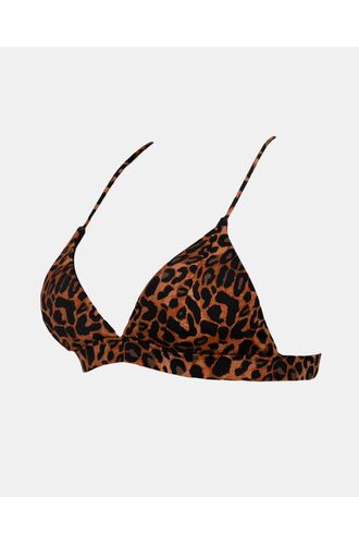 Μαγιό top Rock Club - Leo print - Bikini Τρίγωνο με Λάστιχο - Cup C