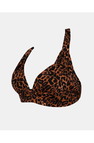 Μαγιό τρίγωνο Rock Club - Leo print - Σταθερό τοπ Bikini - Μεγάλο στήθος