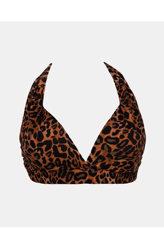 Μαγιό τρίγωνο Rock Club - Leo print - Σταθερό τοπ Bikini - Μεγάλο στήθος