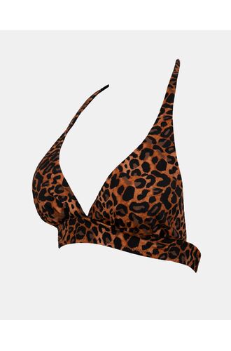 Μαγιό τρίγωνο Rock Club - Leo Print τοπ Bikini - Σταθερό cup C