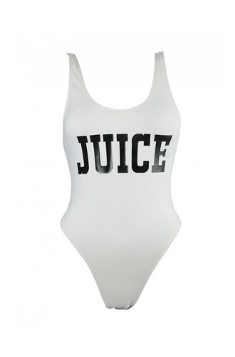 Γυναικείο μαγιό ολόσωμο Rock Club - Αθλητικό λευκό - Ψηλό κόψιμο