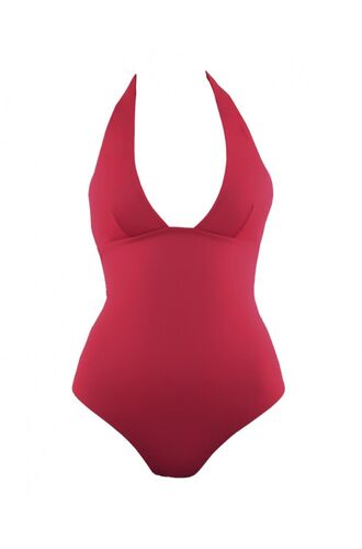 Γυναικείο μαγιό ολόσωμο Rock Club - Κόκκινο - V Neck