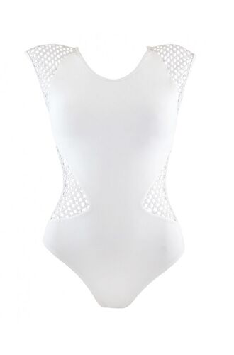 Γυναικείο μαγιό ολόσωμο Rock Club - Λευκό Κανονικό - Body swimwear