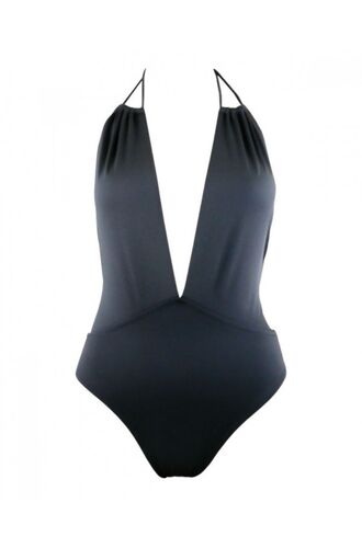 Γυναικείο μαγιό ολόσωμο Rock Club - Μαύρο - V Neck - Κανονικό