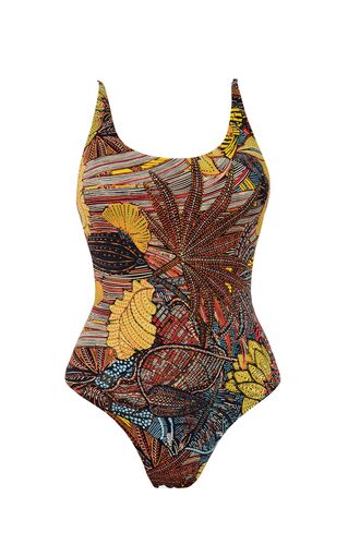 Γυναικείο μαγιό ολόσωμο Rock Club - Zulu print - Κανονικό