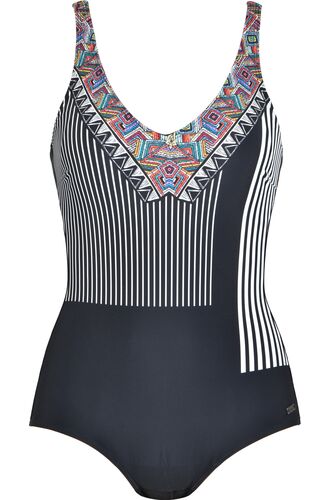 Γυναικείο ολόσωμο μαγιό Naturana - Plus size - Μαύρο - Cup E